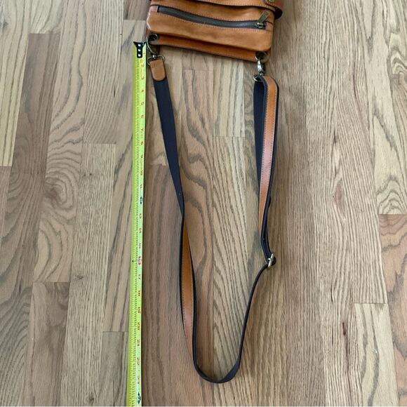 Patricia Nash Prizzi Tooled Brown Leather Crossbody Bag EUC! - Picture 12 of 13